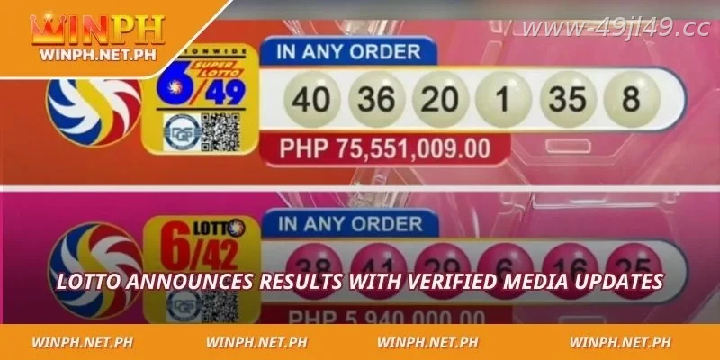 How official lotto results are announced publicly